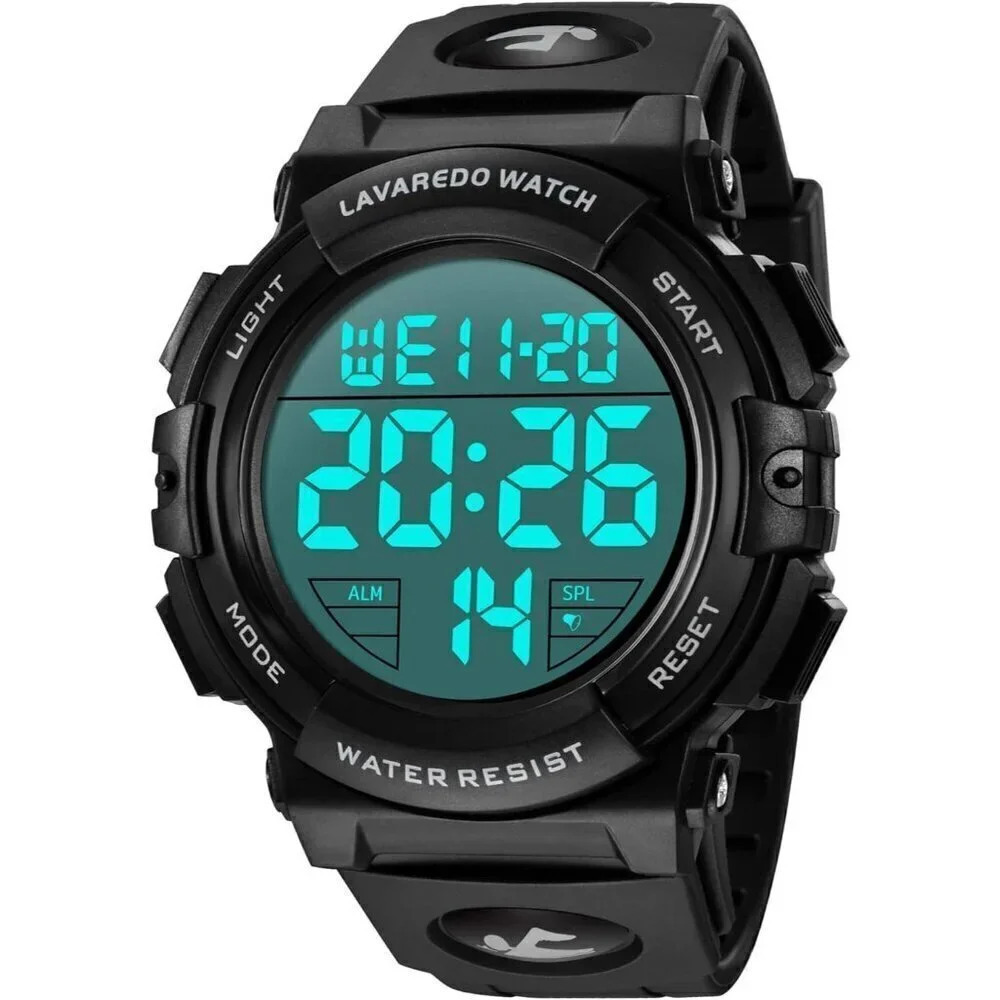 Mens Digital WatchMilitary Watches  WaterproofMultifunctional Watch with LED
